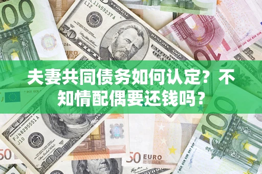 济南夫妻共同债务如何认定？不知情配偶要还钱吗？